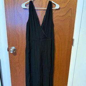 Madewell Starnight Crepe Jumpsuit Black Size Medium